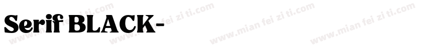 Serif BLACK字体转换